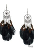 Boho Earrings Three Light Feathers Hayden